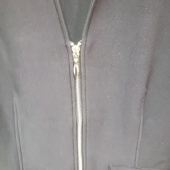 Chico's Travelers Black Jacket with Gold Zipper Accents New with Tag - Picture 2 of 7